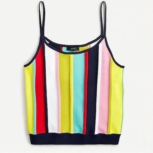 J. Crew Striped Knit Crop Tank